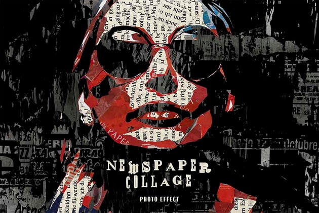 Portrait Collage Photoshop Action