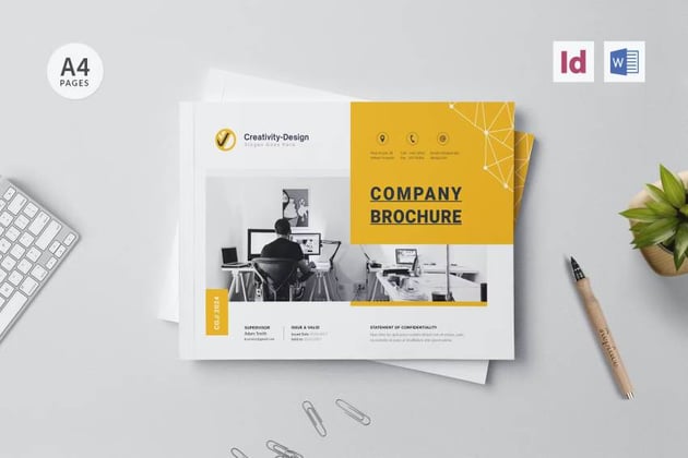 A4 Landscape Company Brochure