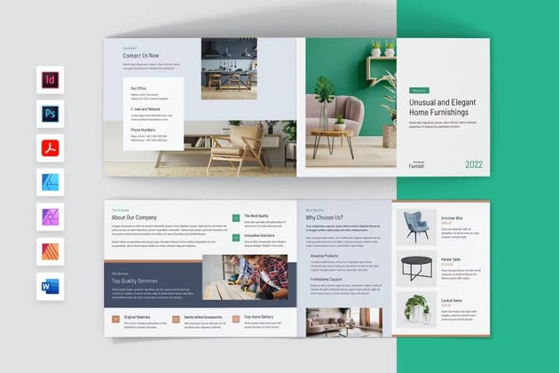 Furniture Company Brochure Bi-Fold A5 Landscape