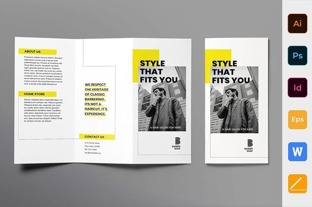 Barbershop Brochure Trifold