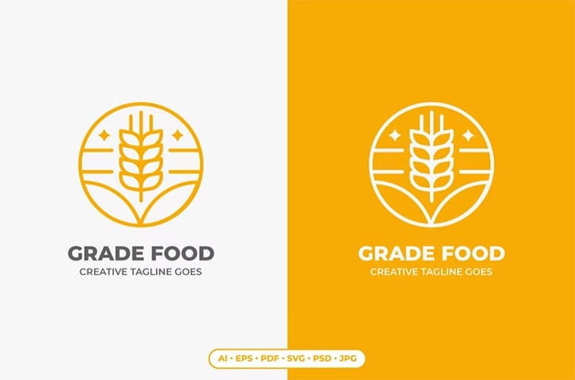 Wheat Bread Bakery Icon for Logo
