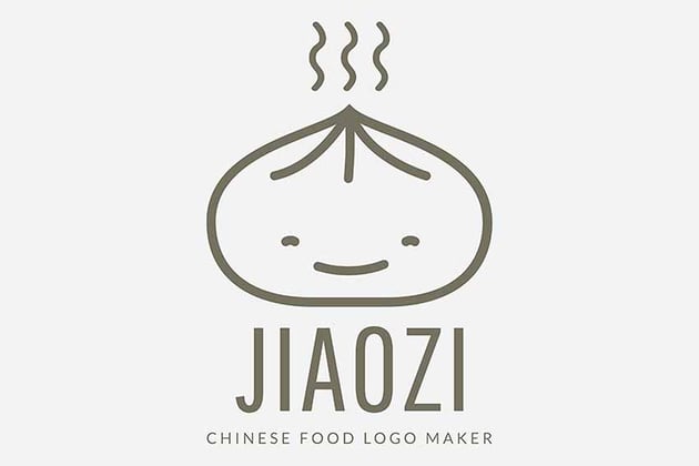 Chinese Restaurant Logo Maker With Dumpling Drawing