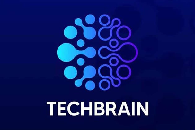 Modern Tech Brain Logo Template