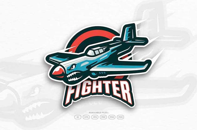 Retro Plane Logo