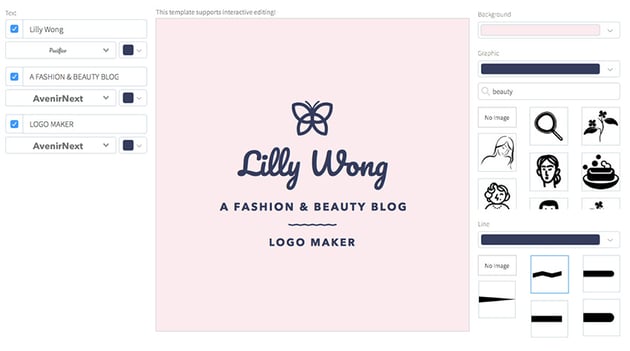 Beauty Logo Creator for Fashion Blogger
