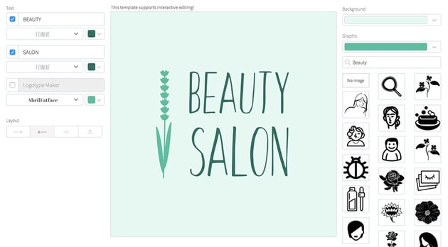 Beauty Salon Logo Maker with Floral Theme