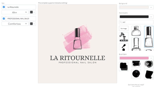 Logo Template to Design Your Own Nail Salon Logo