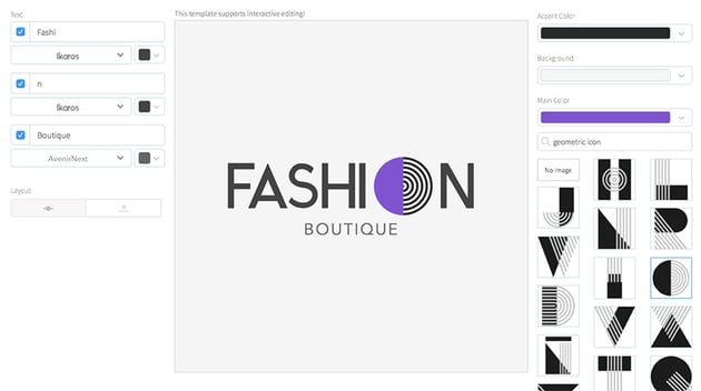 Online Logo Maker for Clothing Brands with Geometric Fonts