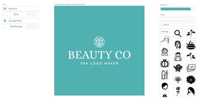 Natural Cosmetic Logo Maker with Nature Icons 