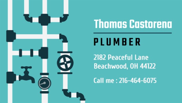 Business Card Generator for Plumbers