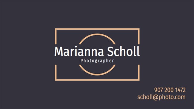 Business Card Template for Photographers