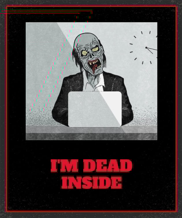 T-Shirt Design Template Featuring a Zombie Executive
