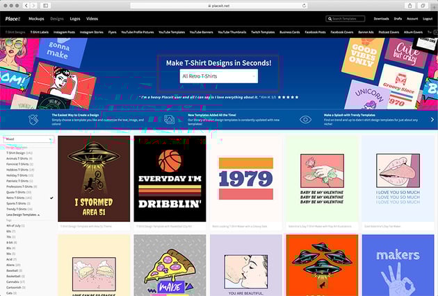 Navigate to Placeits T-Shirt Design Maker Page