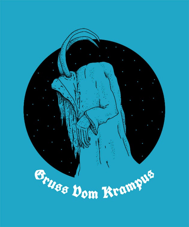 Gruss Vom Krampus T-Shirt Design Template for Christmas