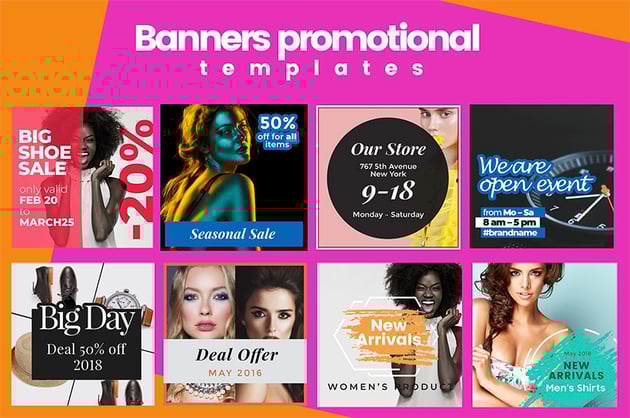 Social Media Banner For Promotional PSD Templates