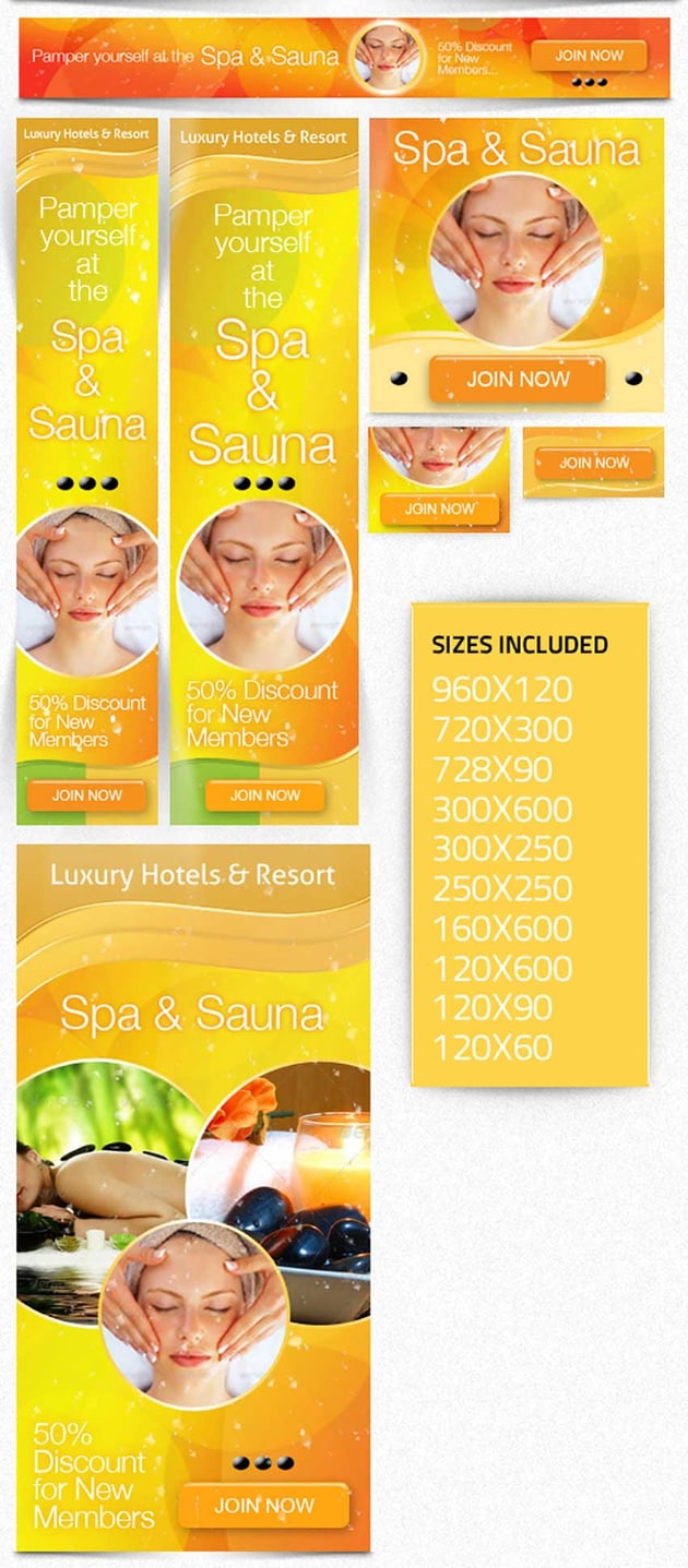 Beauty Spa Web Banner Ad Kit