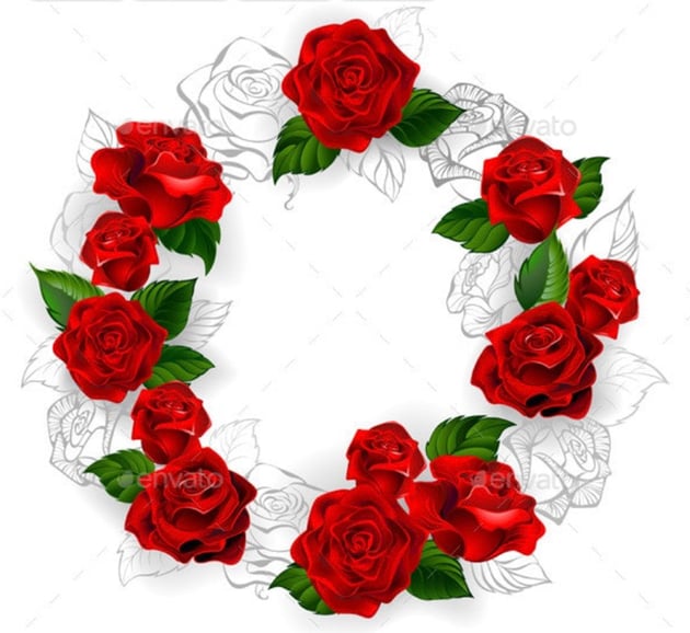 Circle of Red Roses
