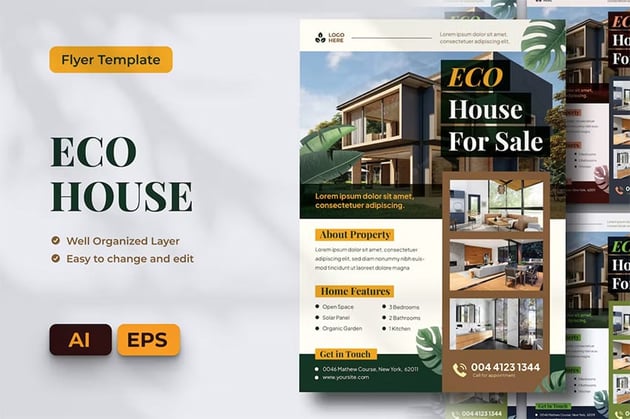 Stylish Real Estate Flyer Templates