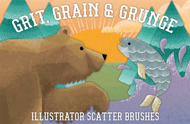  Grit, Grunge & Grain Scatter Brushes 