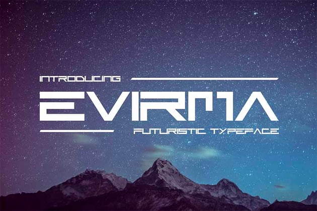 Evirma Futuristic Typeface