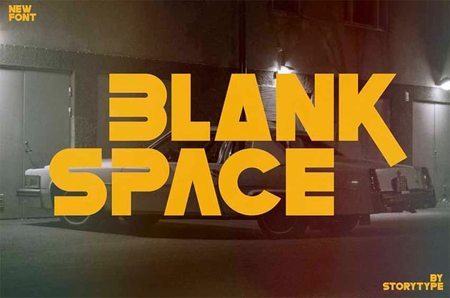 Blank Space Bold Font