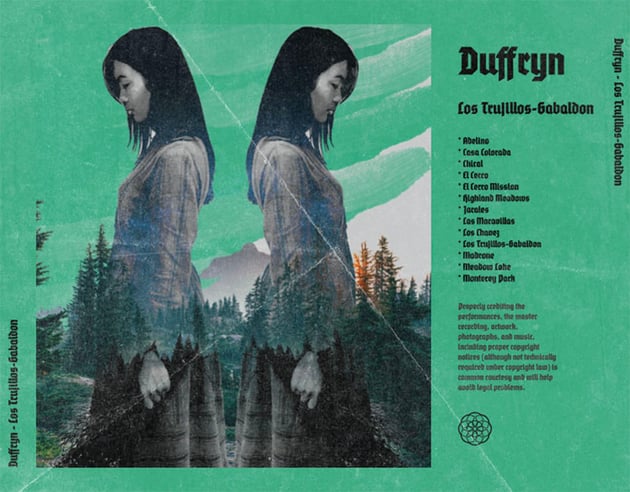 Euro-Rock Album Back Cover Art with a Surrealist Picture