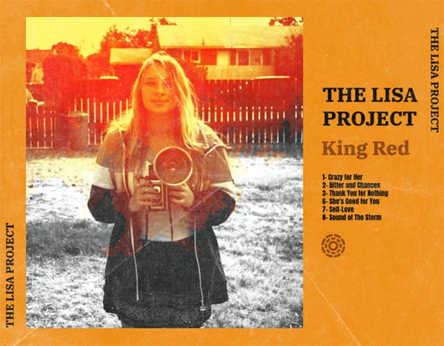 Cover CD Back for Folk Album with a Vintage-Looking Picture