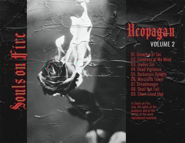 Goth-Metal Album Art Back Cover for a Punk Goth Album