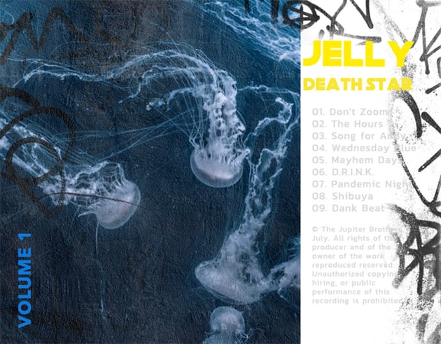 Rock Album Back Cover Art with a Grunge Effect