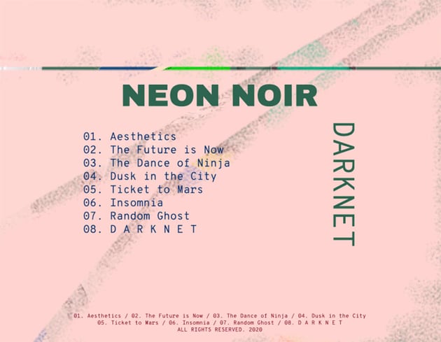 Collage-Styled Template for an CD Album Back Cover