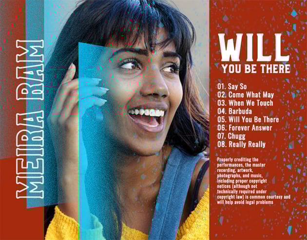 Finished album back cover design