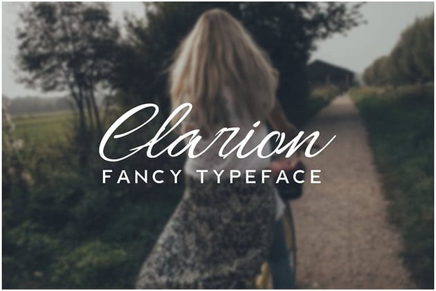 CLARION: Fancy Cursive Letters Font