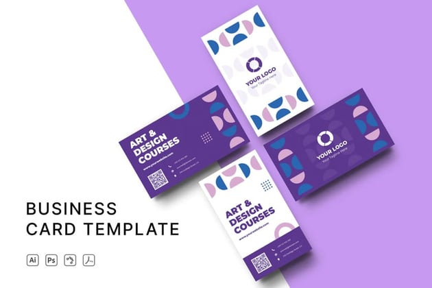Purple Affinity Designer Business Card Print Template