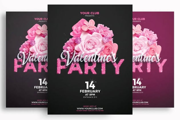 Valentine Flyer Background