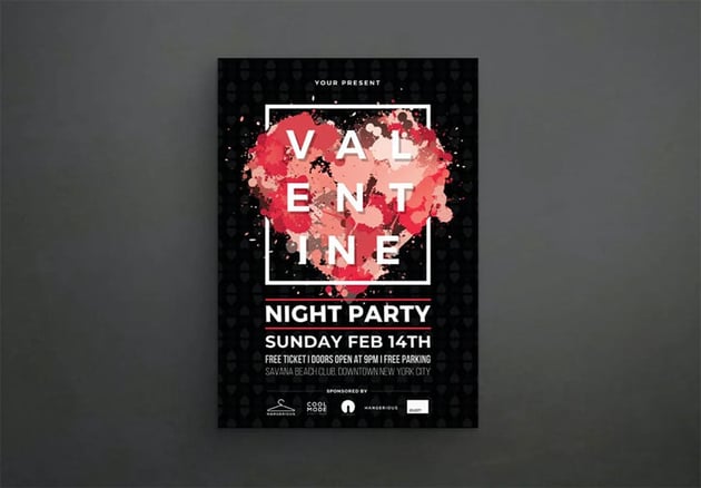 Valentine Flyer Background 