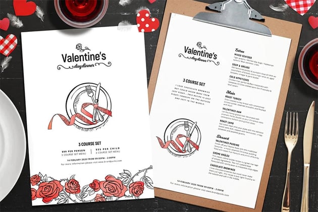 Valentine's Menu Template 