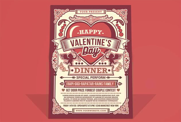 Valentine's Day Flyer Template