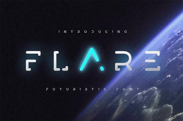 Flare Futuristic Space Font