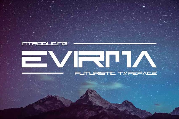 Evirma Futuristic Techno Fonts