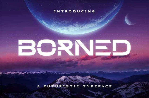 Borned Cool Futuristic Fonts