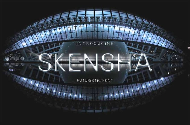Skensha - Futuristic Font