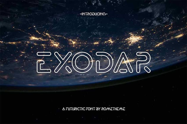 Exodar - Futuristic Fonts