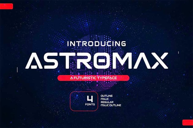 Astromax - A Futuristic Typeface