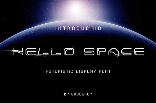 Hello Space Futuristic Display Font