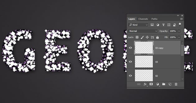Fill the Text With a Brush Tip