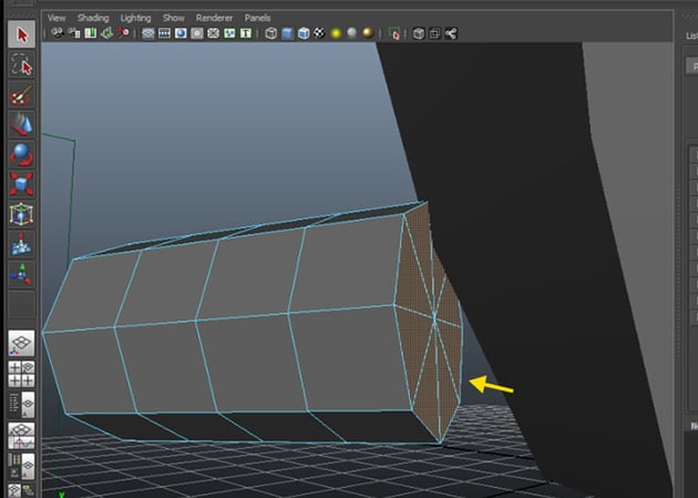 Delete the cap faces
