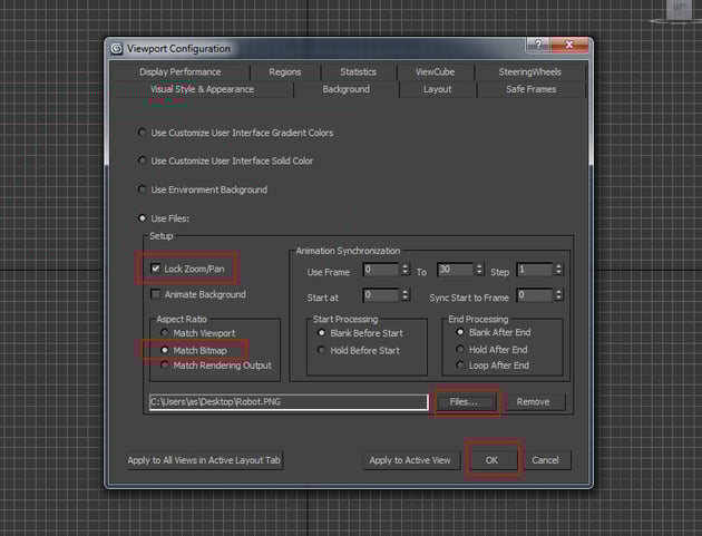 Configuration window