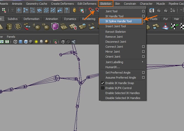 Skeleton  IK Spline Handle Tool