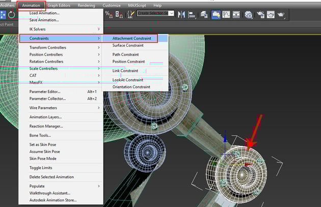 Animation  Constraint Attachment Constraint