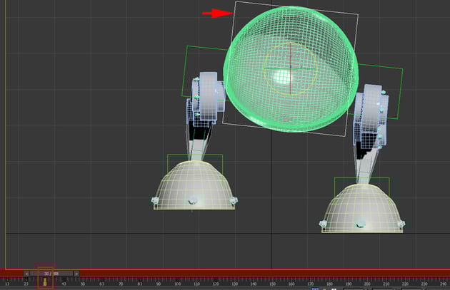 Weight shift to right leg